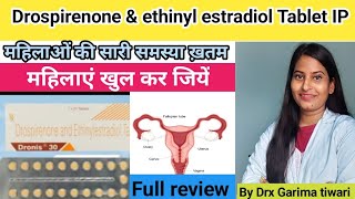 Drospirenone and ethynil estradiol tablet IP review Dronis 20 tablet uses in hindi  Yamini tablet [upl. by Allenad]