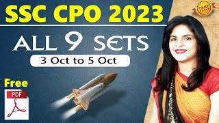 Complete Solutions SSC CPO 2023 English Papers All 9 Sets  3rd to 5th Oct by Manisha Bansal Mam [upl. by Kerrison809]