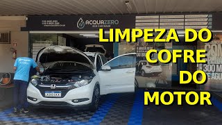 LIMPEZA DO COFRE DO MOTOR DO HONDA HRV EXL 2016 [upl. by Oesile]