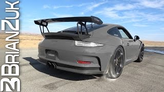 Grigio Telesto Porsche 991 GT3 RS with GMG Racing Exhaust [upl. by Nnomae]