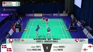 Jesper ToftAmelia Magelund vs Gregory MairsJenny Mairs Hylo Open 2024 Mix Doubles QuarterFinal [upl. by Cahilly]