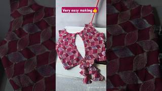 Beautiful blouse back neck design  diy neck design backneckblousedesign shortvideo viralshort [upl. by Hulda]