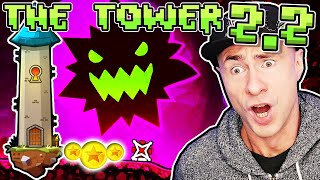 Geometry Dash 22  ALL TOWER LEVELS with 3 COINS COMPLETE [upl. by Magna]