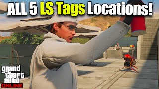 NEW GTA ONLINE ALL 5 LS TAGS LOCATIONS GUIDE Bottom Dollar Bounties DLC Update [upl. by Hna]