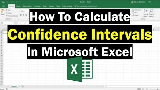 How To Calculate Confidence Intervals In Excel [upl. by Alakim]