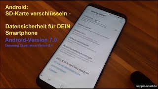 Android SDKarte verschlüsseln – Datensicherheit am Beispiel Samsung Galaxy S8  SeppelPower [upl. by Zarah]