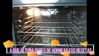 ¿Sabes a que altura debes de hornear tus recetas ¿Sabes la función de cada nivel de tu horno [upl. by Olly156]