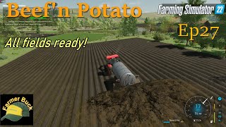 The field work is done  Semi Survival  Brzozówka  FS22 Beefn Potato ep27 [upl. by Ahsir453]