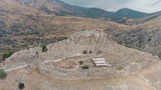 Mycenae Greece Excavation site Greek settlement of the 12th century BC e with the ruins of t [upl. by Yllatan]