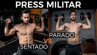 Press Militar con Mancuernas  Sentado VS Parado [upl. by Lenette]