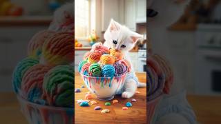 Bubble Trouble 🍦🛁 The Kitten’s Soapy Surprisecat cattales catfunny catshorts funny [upl. by Gaskill]