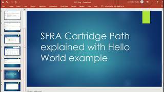 SFRA Cartridge Path explained with HelloWorld Example [upl. by Bluma]