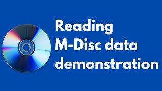 Reading Data From An MDisc Demonstration [upl. by Donny449]