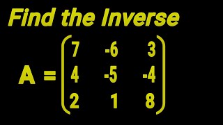 Inverse of a 3x3 Matrix  THE SIMPLE WAY [upl. by Ayamat]