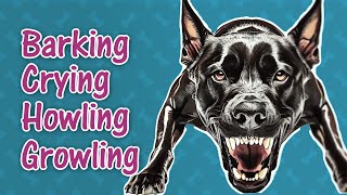 Mix of Dog Sounds  Barking Crying Howling Growling Whining [upl. by Odradlig]