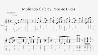 Moliendo Cafe by Paco de Lucia GUITAR PRO FREE SHEET DOWNLOAD [upl. by Nirrek]