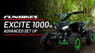 Excite  Toxic 1000w Electric Mini Quad Bike Advanced Set Up [upl. by Roswald859]