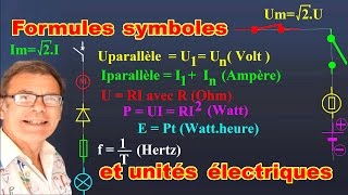 10 formules  unités et symboles d’électricité à connaître [upl. by Ysied373]