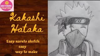 easy way to make kakashi Hataka sketch ll naruto eaay sketch ll sketch for beginners step by step [upl. by Barbarese]