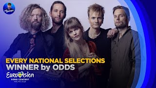 Eurovision 2024 Every National Final Winner by Odds [upl. by Brunhilda]