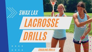 Half Moon and Full Moon Cradling Lacrosse Drills Using Swax Lax Training Balls [upl. by Lytsirhc]