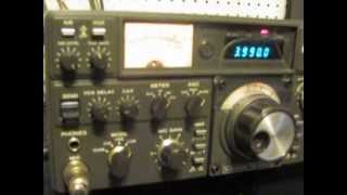 Vintage Kenwood ts 530s Rooster Net 962012 3990 mhz 6146 tube finals Ham Radio WA2CB [upl. by Nikral]