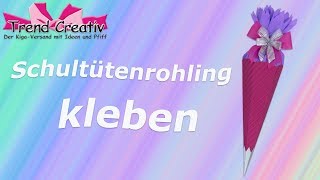 Schultüte basteln leicht gemacht  Schultüten Tutorial  Basteln mit Kinder [upl. by Ekaterina]