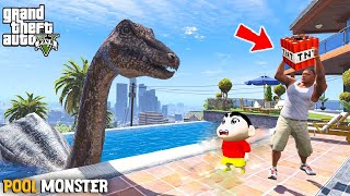 Shinchan Found Secret Pool Monster Inside Franklins House In GTA 5  Paradox FTW [upl. by Alet]