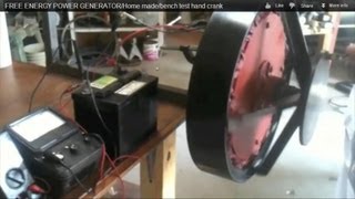 Permanent magnet GENERATORHome madebench test hand crank [upl. by Nnyleuqaj]