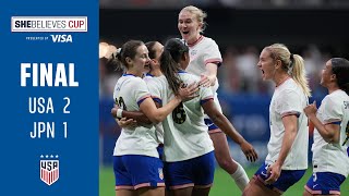 USWNT vs Japan HIGHLIGHTS  2024 SheBelieves Cup Semifinal  April 6 2024 [upl. by Starkey240]