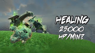 Healing Tutorial  Daeodon vs Sweet Veggie Cake and others  ARK Survival Evolved [upl. by Hedwig]