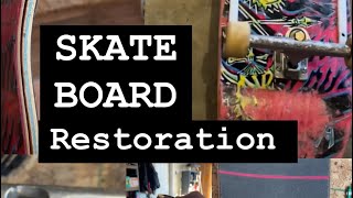 How to Restore A Old Skateboard [upl. by Ariaek929]