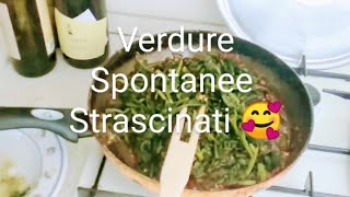 Verdure spontanee miste strascinate di nonno Peppino con aglio olio e peperoncino buono sano veloce [upl. by Connor]