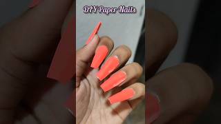 Diy Paper Fake Nails 😱😍💅 nailart fakenails diynails paper hack youtubeshorts shortfeed nails [upl. by Etnaik]