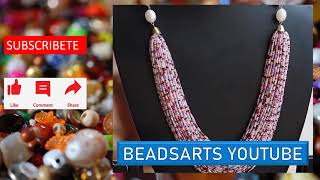 5 DIY Cómo hacer 11 collares fáciles en minutosbisutería fácil 5 perlas y mostacillas [upl. by Eselehs32]