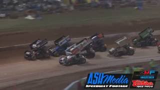 Sprintcars AMain Start Chaos  Brisbane Speedway [upl. by Elram]