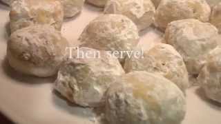 Easy recipe for snowball cookies with 1 minute video [upl. by Yentiw]