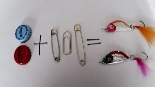 COME FARE LE ESCHE ARTIFICIALI con dei Tappi di Metallo PESCA FAI DA TE  JIG SPINNING [upl. by Unity]