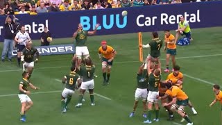 SPRINGBOKS LINEOUT TRY  INSANE DOUBLE LINE OUT OFFLOAD vs AUSTRALIA 2024 [upl. by Ille145]