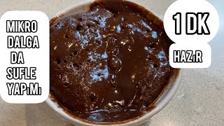 60 SANİYEDE NUTELLA SUFLE TARİFİ  Mikrodalgada Sufle  Nasıl Yapılır [upl. by Wildon]