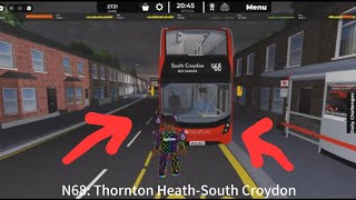 Driving the N68 from Thornton Heath High Street to South Croydon South End [upl. by Marb500]