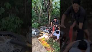 Randika jatuh dari motor guys davidsunairi bocilbocilds wargads anakdesa minvlog [upl. by Adne]