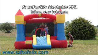 Saltofelizcom  Gran Castillo Super XXL 20m con rampa tobogán [upl. by Pacifica]