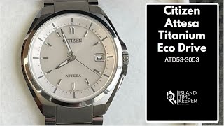 Citizen Attesa Titanium Eco Drive 395MM ATD533053 Unboxing No Sound No Commentary [upl. by Eisso912]