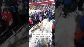 Bills fans were throwing snowballs at field goals shorts nfl bills chiefs [upl. by Lonne173]