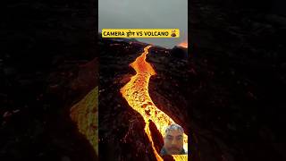 CAMERA DRONE VS VOLCANO 🌋 😱 drone shot shorts volcano greenscreen [upl. by Yllus]