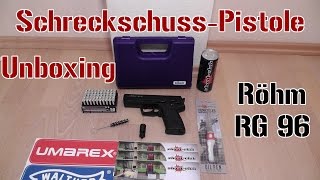 Unboxing 2  SchreckschussPistole  Röhm RG96 1080p Full HD [upl. by Irvin]