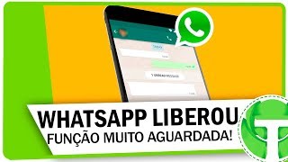 WhatsApp liberou uma função MUITO AGUARDADA [upl. by Harolda]