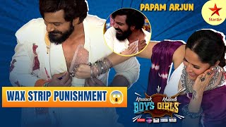 Kiraak Boys Khiladi Girls  Wax Strip Punishment  Papam Arjun and Chaitu  Jatara Theme  Star Maa [upl. by Pietro709]