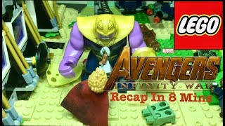 Avengers Infinity War Recap In 8 Mins  LEGO STOPMOTION [upl. by Enahpets]